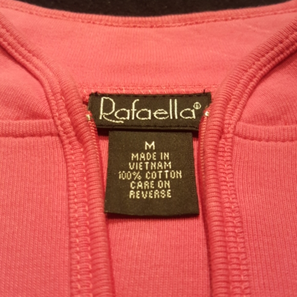 RAFAELLA ♡ NWOT Bright Pink 3/4 Length Front Zip Long Sleeve Athletic Top M - Picture 11 of 12